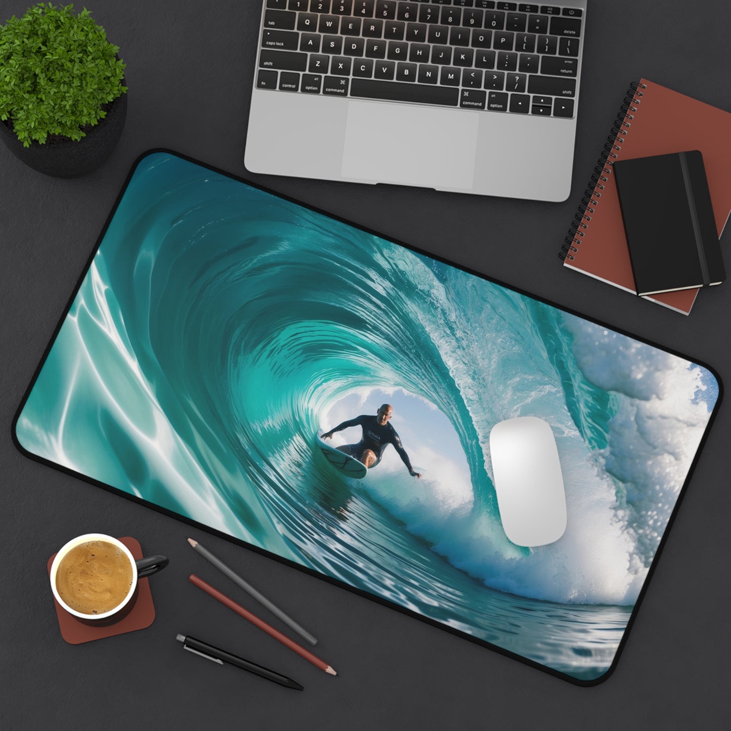 Inside the Barrel: Surfing Photography, Ocean Wave Art- by The Good Kink Mouse Pads Printify