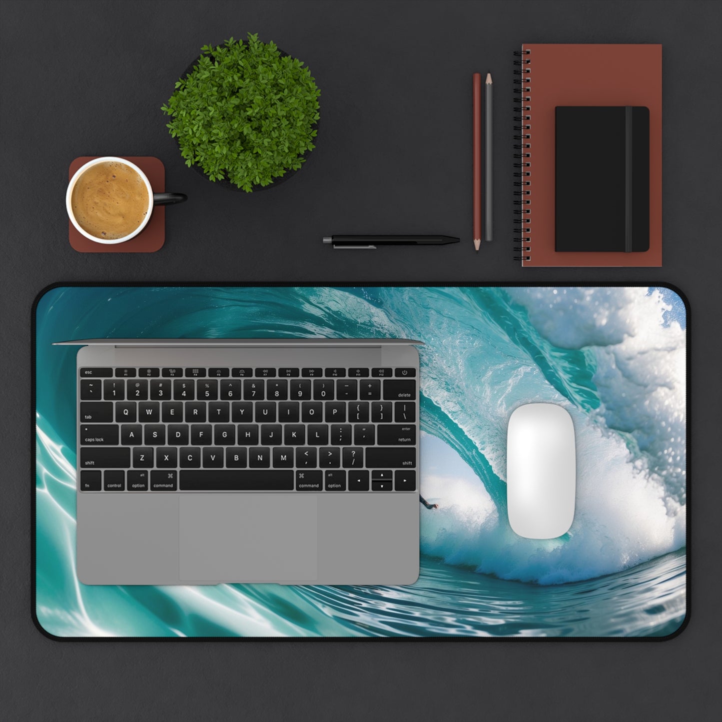 Inside the Barrel: Surfing Photography, Ocean Wave Art- by The Good Kink Mouse Pads Printify