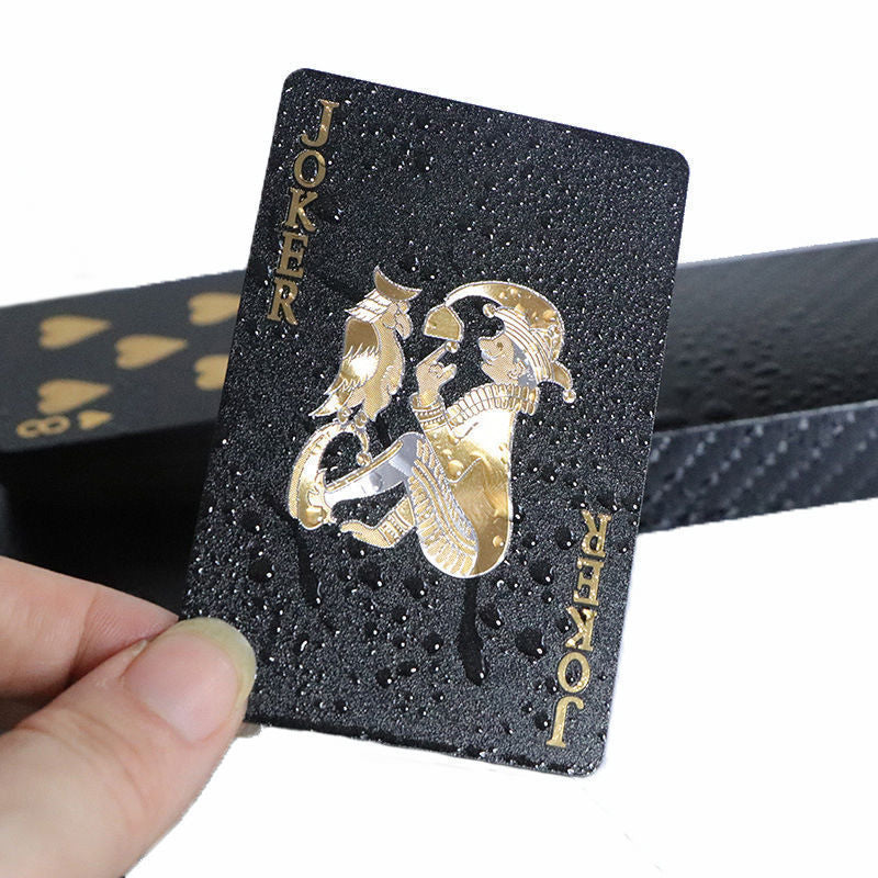 Waterproof Black Gold Playing Cards - Fun & Durable! Card Games CJ Dropshipping - China Black Gilding Plaids