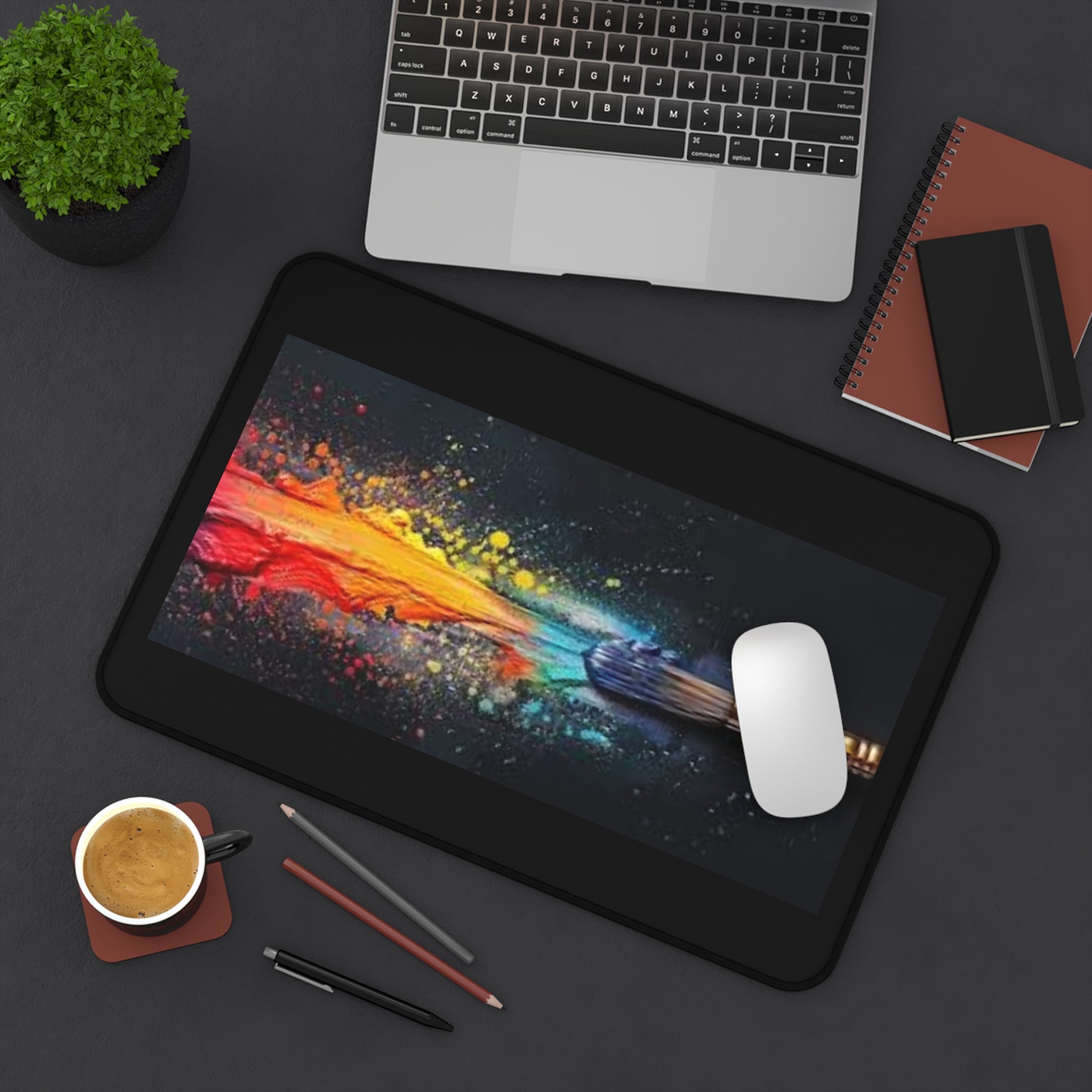 Colorful Artistic Desk Mat - Creative Workspace Accessory Mouse Pads Printify
