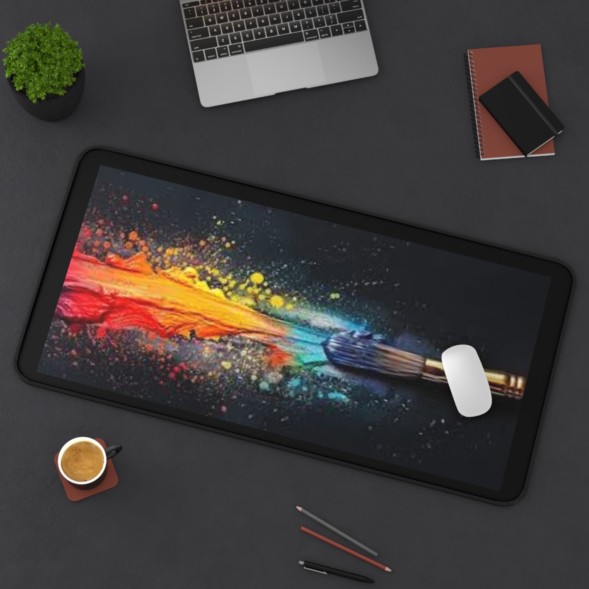 Colorful Artistic Desk Mat - Creative Workspace Accessory Mouse Pads Printify